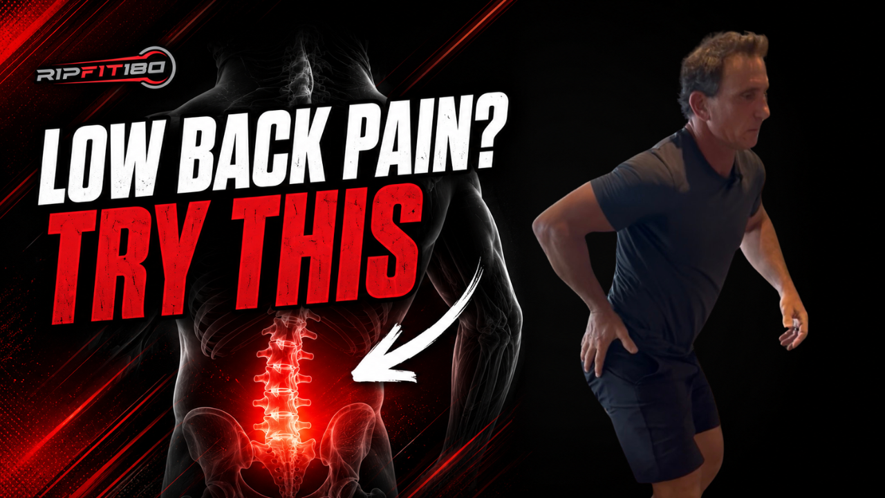 Load video: Roman demonstrates two lower back mobility and strengthening movements using the RipFit180 resistance training system to support lower back control, strength, and range of motion.