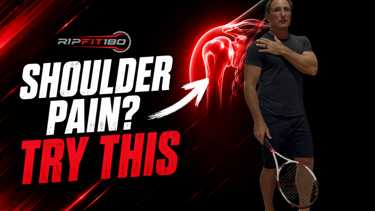 Load video: Roman demonstrates two shoulder mobility and strengthening movements using the RipFit180 resistance training system to support shoulder control, strength, and range of motion.